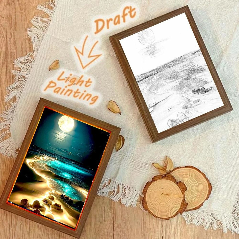 LED Landscape Photo Frame Night Light With Modern Table Decoration For Bedroom And Living Room 8