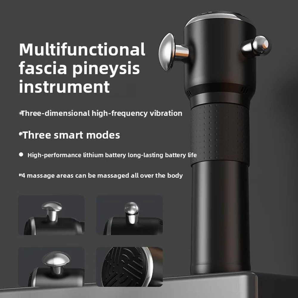 High Frequency Massage Gun With Four Interchangeable Heads And Deep Tissue Relief 1