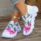 Crystal Floral Knitted Sneakers Breathable Mesh Lightweight Walking Shoes For Women 1