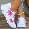 Crystal Floral Knitted Sneakers Breathable Mesh Lightweight Walking Shoes For Women 2