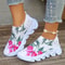 Crystal Floral Knitted Sneakers Breathable Mesh Lightweight Walking Shoes For Women 6