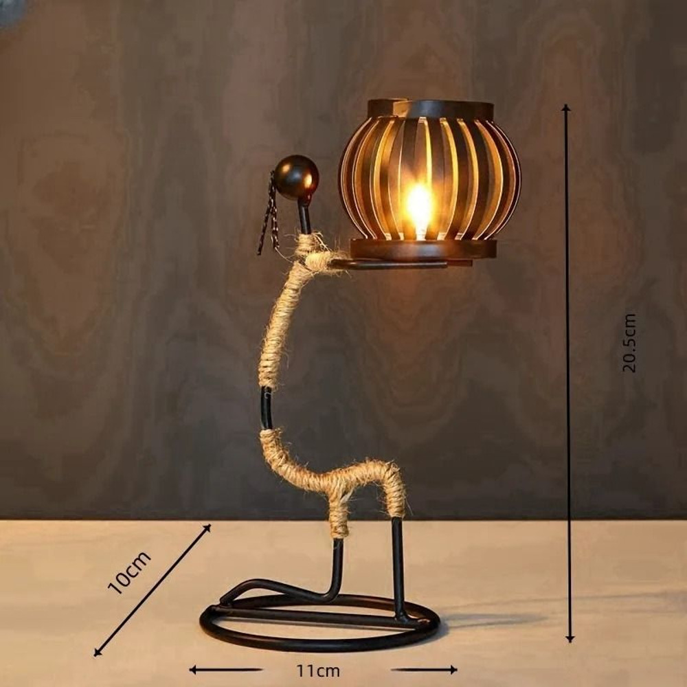 Nordic Metal Candlestick Abstract Character Sculpture Candle Holder Handmade Figurines Home Decorat 14