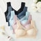 5PCS Women Sports Bras Full Cup Brassiere Female Sexy V Neck Lace Splicing Bralette Large Wireless 1