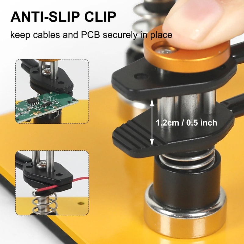 Magnetic Helping Hands Soldering Tool With Adjustable PCB Clip And Wire Holder 2