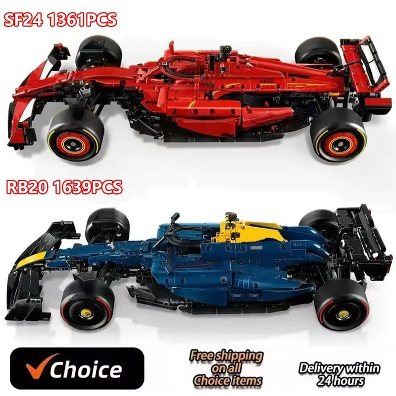 Technical RB20 SF24 F1 Race Car Building Blocks  4551642 Pcs Performance MOC Kit 0