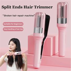 cordless hair ends trimmer for split end removal with lcd display and rechargeable battery