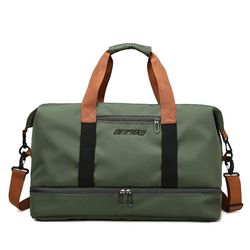 travel gym bag with shoe compartment and dry wet separation for weekend or fitness use