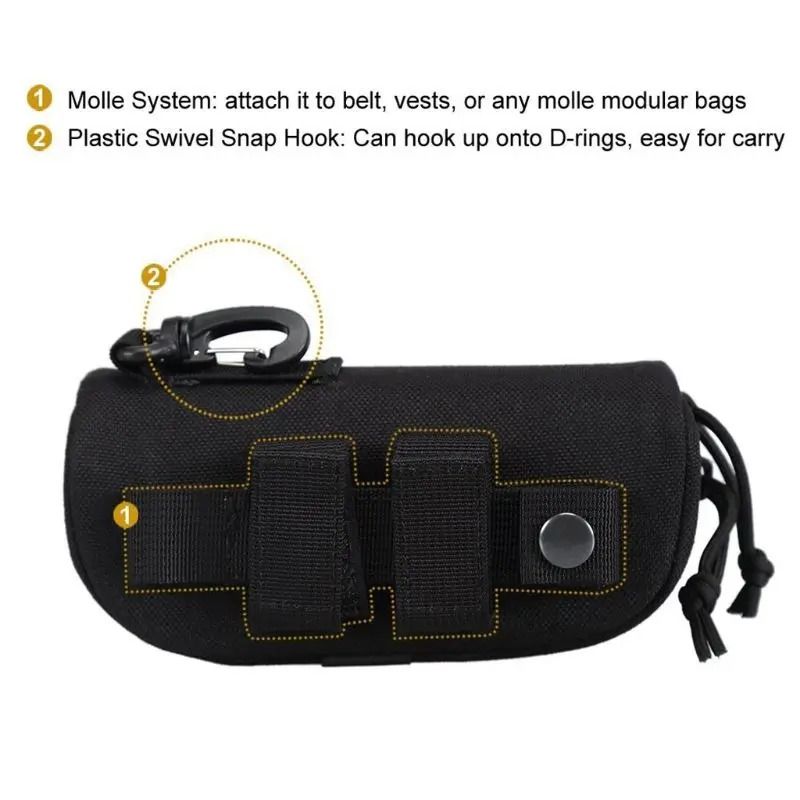 Tactical MOLLE Sunglasses Case Shockproof Protective Eyewear Pouch 5