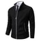 Men Autumn Winter Casual Stand Collar Fleece Warm Zipper Cardigan 10