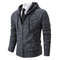 Men Autumn Winter Casual Stand Collar Fleece Warm Zipper Cardigan 15
