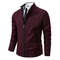 Men Autumn Winter Casual Stand Collar Fleece Warm Zipper Cardigan 6