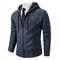 Men Autumn Winter Casual Stand Collar Fleece Warm Zipper Cardigan 18