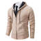 Men Autumn Winter Casual Stand Collar Fleece Warm Zipper Cardigan 20