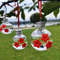 Leak Proof PET Hummingbird Feeder With 3 Flower Ports Spherical Or Heart Shape 3