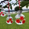 Leak Proof PET Hummingbird Feeder With 3 Flower Ports Spherical Or Heart Shape 3