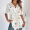 Casual Lace Womens Shirt Elegant Loose Short Sleeve Blouse For Holiday And Weekend Wear 1