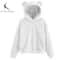 Plush Rabbit Ear Hoodie For Women Warm Long Sleeve Winter Sweatshirt With Cute Ears 14
