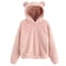 Plush Rabbit Ear Hoodie For Women Warm Long Sleeve Winter Sweatshirt With Cute Ears 2