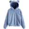 Plush Rabbit Ear Hoodie For Women Warm Long Sleeve Winter Sweatshirt With Cute Ears 3