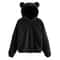 Plush Rabbit Ear Hoodie For Women Warm Long Sleeve Winter Sweatshirt With Cute Ears 5