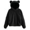 Plush Rabbit Ear Hoodie For Women Warm Long Sleeve Winter Sweatshirt With Cute Ears 7