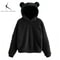 Plush Rabbit Ear Hoodie For Women Warm Long Sleeve Winter Sweatshirt With Cute Ears 8