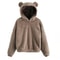 Plush Rabbit Ear Hoodie For Women Warm Long Sleeve Winter Sweatshirt With Cute Ears 16