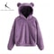 Plush Rabbit Ear Hoodie For Women Warm Long Sleeve Winter Sweatshirt With Cute Ears 18