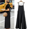 Womens Cotton Linen Wide Leg Jumpsuit Casual Sleeveless Summer Overalls With Adjustable Straps 1