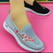 Women Mesh Breathable Floral Comfort Sneakers Lightweight Soft Sole Footwear 1