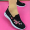 Women Mesh Breathable Floral Comfort Sneakers Lightweight Soft Sole Footwear 4