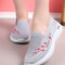Women Mesh Breathable Floral Comfort Sneakers Lightweight Soft Sole Footwear 5
