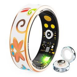 color enamel smart ring for women with sleep monitoring and health tracking