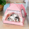 Floral Pet Tent Bed For Cats And Small Dogs With Semi Enclosed Design 2