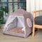 Floral Pet Tent Bed For Cats And Small Dogs With Semi Enclosed Design 7