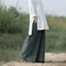 Womens Cotton Linen Wide Leg Pants Plus Size Loose Casual Long Trousers 9