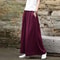 Womens Cotton Linen Wide Leg Pants Plus Size Loose Casual Long Trousers 2