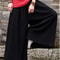 Womens Cotton Linen Wide Leg Pants Plus Size Loose Casual Long Trousers 3