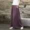 Womens Cotton Linen Wide Leg Pants Plus Size Loose Casual Long Trousers 5