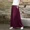 Womens Cotton Linen Wide Leg Pants Plus Size Loose Casual Long Trousers 16
