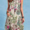 Bohemian Sleeveless Floral Sundress With Side Pockets 10