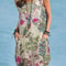 Bohemian Sleeveless Floral Sundress With Side Pockets 11