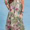 Bohemian Sleeveless Floral Sundress With Side Pockets 4
