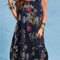 Bohemian Sleeveless Floral Sundress With Side Pockets 7