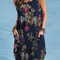 Bohemian Sleeveless Floral Sundress With Side Pockets 8