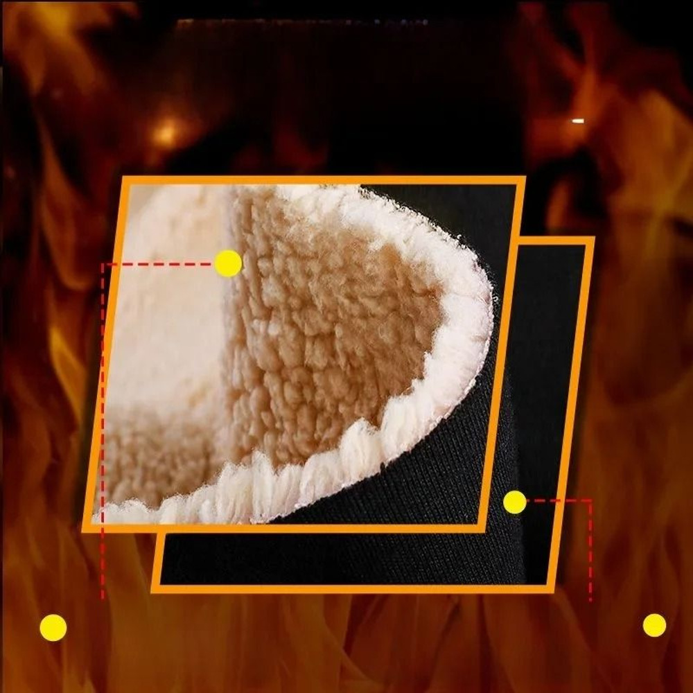 Winter Lamb Velvet Fleece Sweatshirt For Men Thickened Warm Casual Pullover 4