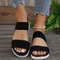 Women Knit Wedge Sandals Slip On Lightweight Summer Shoes 1