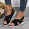 Women Knit Wedge Sandals Slip On Lightweight Summer Shoes 8