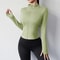 Women Winter Fleece Zipper Yoga Jacket With Thumb Holes 2