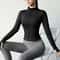 Women Winter Fleece Zipper Yoga Jacket With Thumb Holes 4